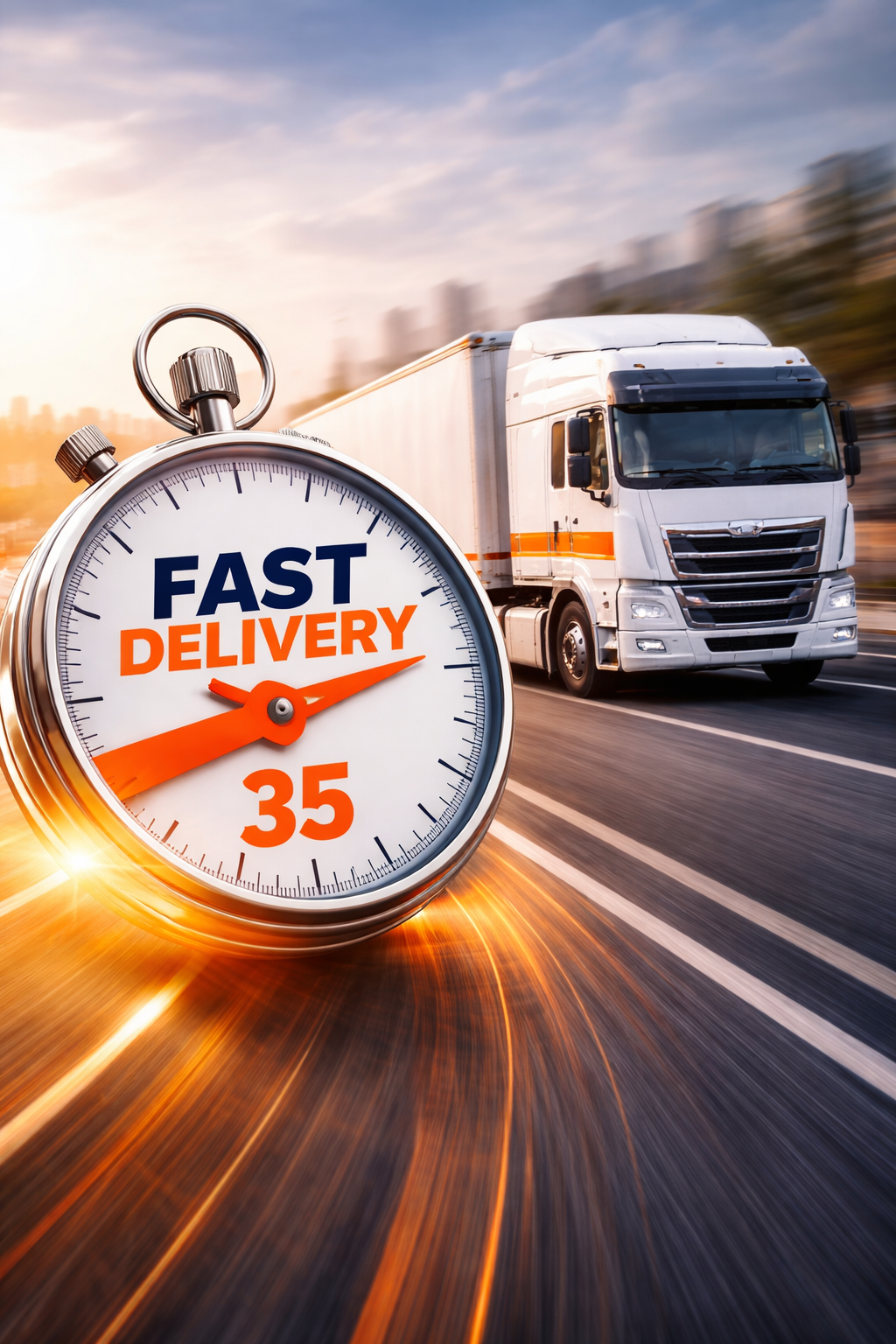 Fast delivery logistics truck
